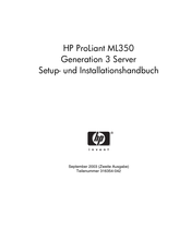 hp ProLiant ML350 Generation 3 Konfiguration Und Installationsanleitung