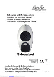 Casa Fan FB-Powerboat Montageanleitung Und Bedienungsanleitung