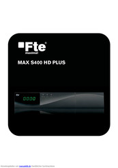 Fte Maximal MAX S400 HD PLUS Handbuch