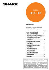 Sharp AR-FX8 Bedienungsanleitung