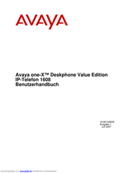 Avaya One-X Deskphone Value Edition 1608 Benutzerhandbuch