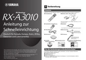 Yamaha RX-A3010 Anleitung Zur Schnelleinrichtung