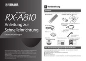 Yamaha RX-A810 Anleitung Zur Schnelleinrichtung