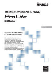 Liyama ProLite E2483hsu Bedienungsanleitung