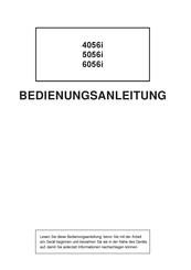 TA 6056i Bedienungsanleitung