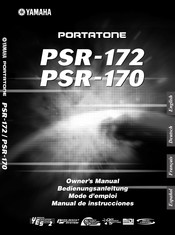 Yamaha Portatone PSR 170 Bedienungsanleitung