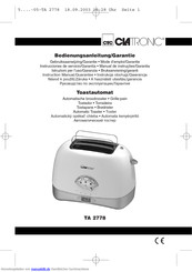 Clatronic ta2778 Bedienungsanleitung