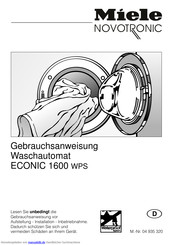 Miele Novottronic ECONIC 1600 WPS Gebrauchsanweisung