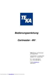 TEKA Cartmaster - MV Bedienungsanleitung