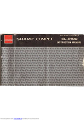 Sharp COMPET EL-8100 Handbuch