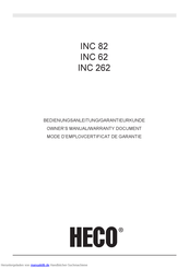 Heco INC 82 Bedienungsanleitung