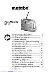 Metabo PowerMaxx RC Originalbetriebsanleitung
