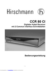 Hirschmann CCR 80 CI Bedienungsanleitung