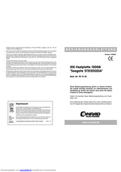 Conrad Electronic Seagate ST3120023A Bedienungsanleitung
