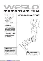 Weslo momentum 410 Bedienungsanleitung