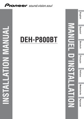 Pioneer DEH-P800BT Installationsanleitung