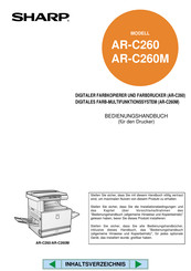 Sharp AR-C260 Bedienungsanleitung