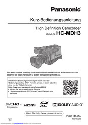 Panasonic HC-MDH3 Kurzbedienanleitung