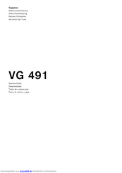 Gaggenau VG 491 Gebrauchsanleitung