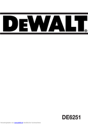 DeWalt DE6251 Handbuch