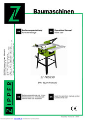 Zipper ZI-FKS250 Bedienungsanleitung