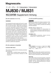 Magnescale MJ830 Handbuch