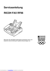 Ricoh FAX RF06 Serviceanleitung