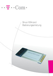 T-Mobile Sinus 1054 card Bedienungsanleitung