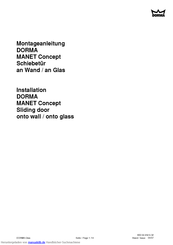 Dorma MANET Concept Montageanleitung