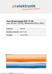 KERN BIC-BA-d-1610 Betriebsanleitung
