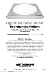 Artograph LightPad Revolution 170 Bedienungsanleitung