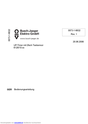 Busch-Jaeger 6128/10 Serie Bedienungsanleitung