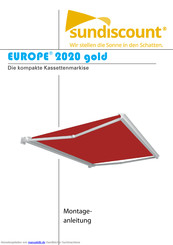VS Sonnenschutz EUROPE 2020 gold Montageanleitung