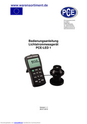 PCE Instruments PCE-LED 1 Bedienungsanleitung
