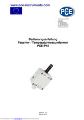 PCE Instruments PCE-P18 Bedienungsanleitung