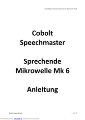 Cobolt Mk 6 Anleitung