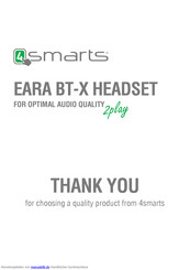 4smarts EARA BT-X Bedienungsanleitung