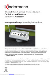 Kindermann CablePort desk2 80 Montageanleitung