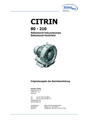 Briwa Citrin 210 Betriebsanleitung