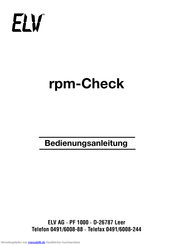 Elv rpm-Check Bedienungsanleitung
