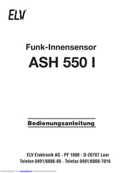 elv ASH 550 I Bedienungsanleitung