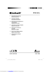 EINHELL RT-SC 920 L Originalbetriebsanleitung