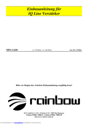 Rainbow IQ Line MPA 5.420 Einbauanleitung
