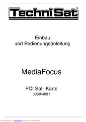 TechniSat MediaFocus Einbau- Und Bedienungsanleitung