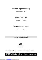 FREI CHEMINEE TECHNIK Oeko plus Spezial Bedienungsanleitung