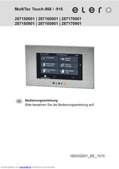 elero MultiTec Touch-868 Bedienungsanleitung