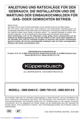Kuppersbusch GMS 7551.0 E Gebrauchsanleitung