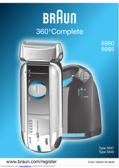 Braun 360o Complete 8990 Bedienungsanleitungen
