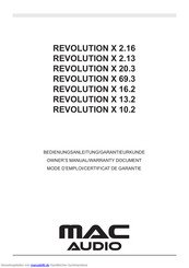 MAC Audio REVOLUTION X 69.3 Series Bedienungsanleitung