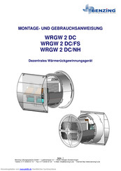 BENZING WRGW 2 DC/FS Montage- Und Gebrauchsanweisung